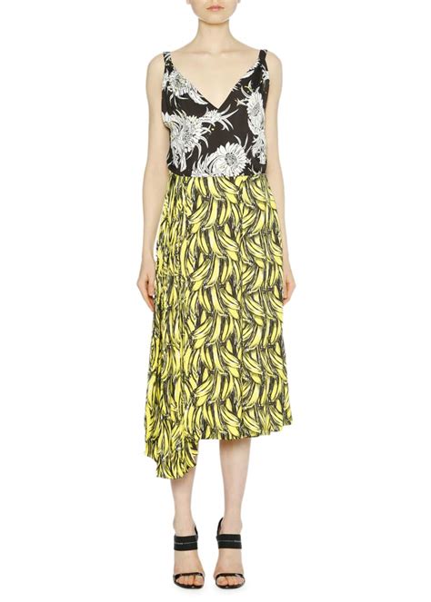 prada banana print dresses.